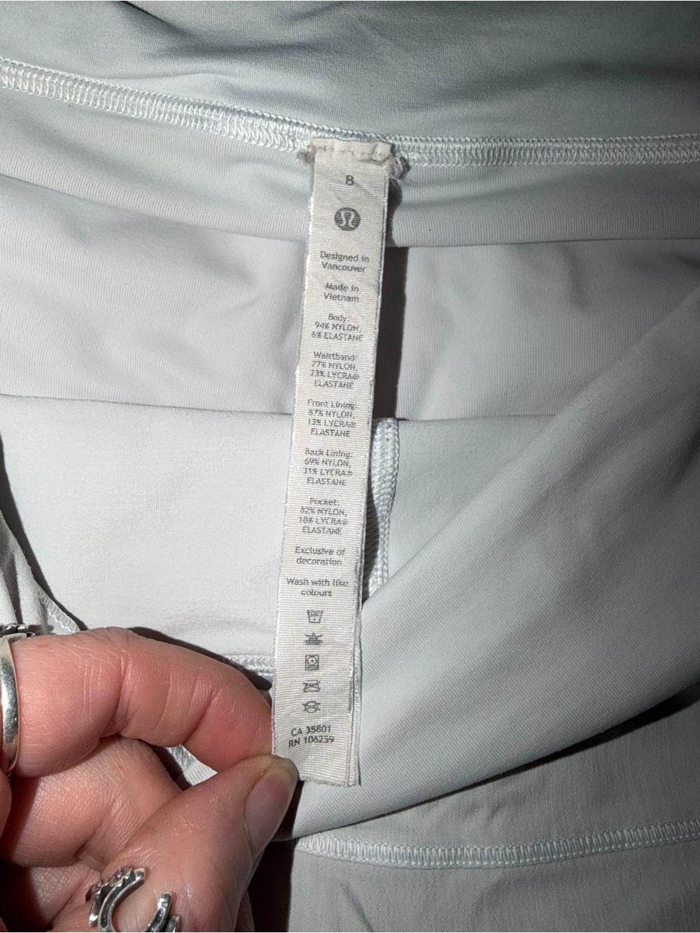 Lululemon Pace Rival Skirt-Regular*4-way Stretch* 13" White Women’s Size-8 FLAWS - Picture 2 of 8